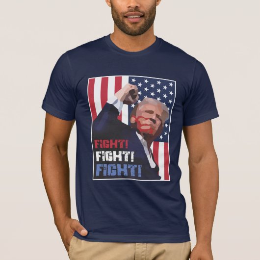 T-shirt Donald Trump, Fist Pump, COMBAT ! (Devant)