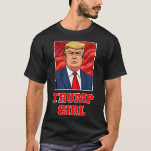 T-shirt Donald Trump Girl Funny Great America Président Su