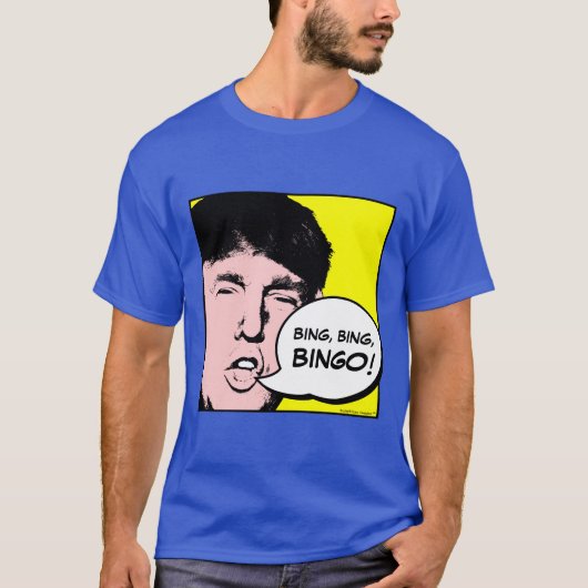 T-shirt Donald Trump hurlant le BINGO-TEST ! - Art de (Devant)