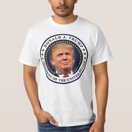 T-shirt Donald Trump Inauguration Gold Stars Souvenir (Devant)