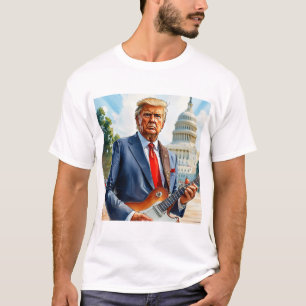 T-shirt Donald Trump jouant de la guitare électrique Capit