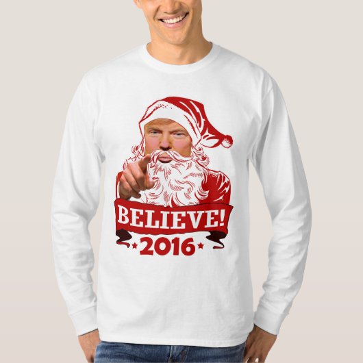 T-shirt Donald Trump le père noël croient 2016 (Devant)