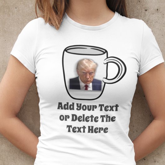 T-shirt Donald Trump Mug Shot Ajouter Votre Texte Drôle Hu
