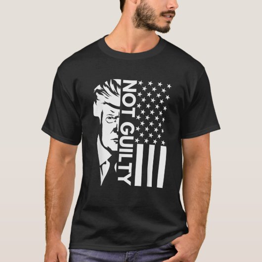 T-shirt Donald Trump Mugshot 2024 Pas coupable Supporter U (Devant)