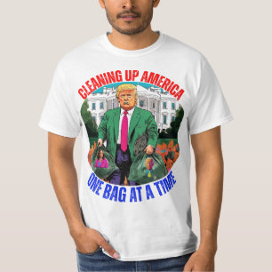 T-SHIRT DONALD TRUMP-NETTOYAGE DE L'AMÉRIQUE UN SAC À LA F