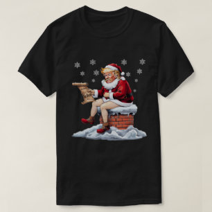 T-shirt Donald Trump Père Noël déféquant dans la cheminée