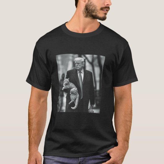 T-shirt Donald Trump portant une chemise T au chat 2024 (Devant)