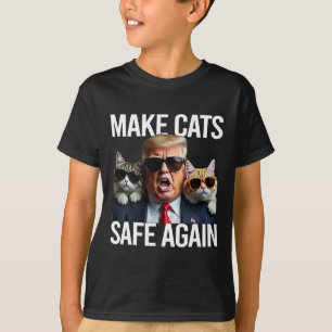 T-shirt Donald Trump Rendre les chats en sécurité Casquett