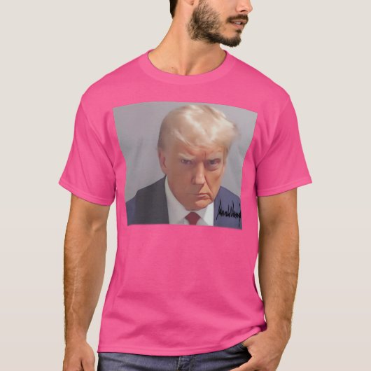 T-shirt Donald Trump Signé Le Design De Mugshot - Audacieu (Devant)
