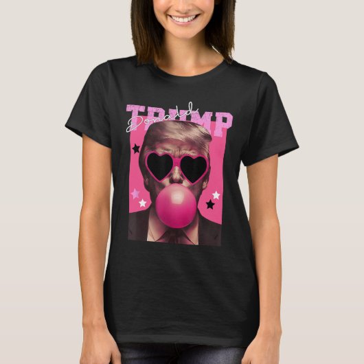 T-shirt Donald Trump soufflant la bulle de gomme Sungilles (Devant)