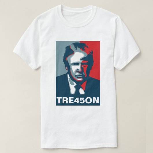 T-shirt Donald Trump TREASON TRE45ON  (Design devant)