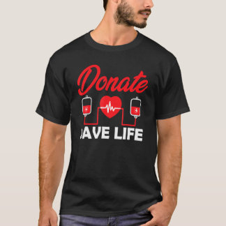 T-shirt Donateur de sang Trousse de phlébotomie Don Sauver