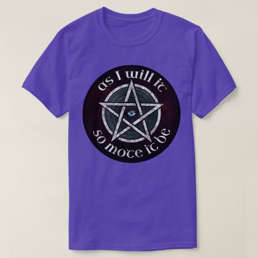 T-shirt Donc Mote It Be Pentagram (Design devant)
