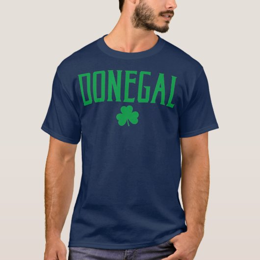 T-shirt Donegal Irlande Shamrock Texte Vintage Vert (Devant)
