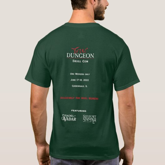 T-shirt Donjon vrai - Con crâne (Dos)