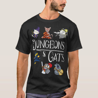T-shirt Donjons et chats Drôle Dragon Chat Kitten Lover Ki