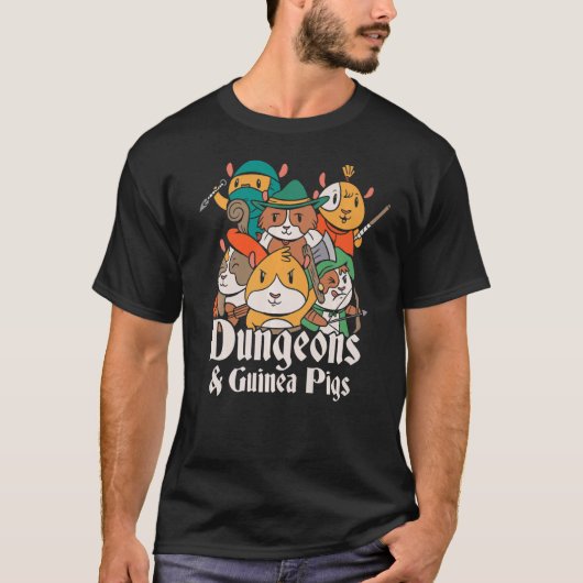 T-shirt donjons et cochons d'Inde (Devant)