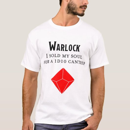 T-shirt Donjons et dragons Funny Warlock T Shirt (Devant)
