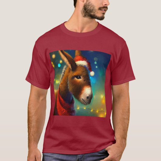 T-shirt Donkey de Noël 3 (Devant)
