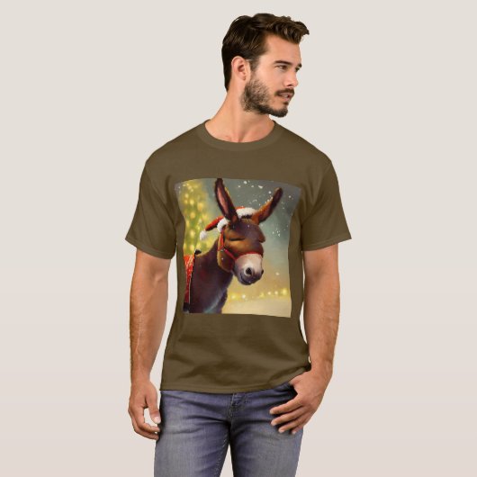 T-shirt Donkey de Noël 4 (Devant entier)