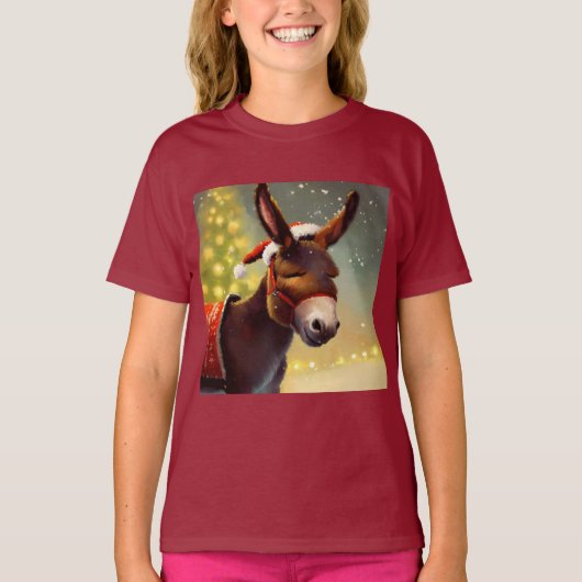 T-shirt Donkey de Noël 4 (Devant)