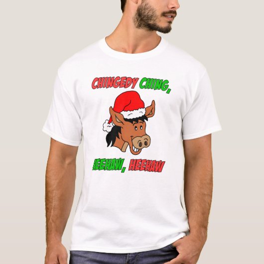 T-shirt Donkey de Noël italien (Devant)