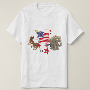 T-shirt Donkey démocrate et éléphant républicain