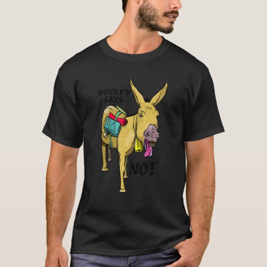 T-shirt Donkey Dit Pas De Mule Têtue (Devant)