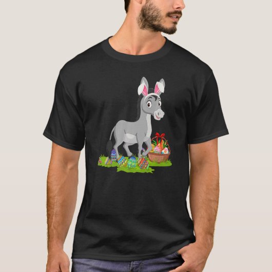 T-shirt Donkey Easter Egg Hunting Bunny Donkey Easter (Devant)