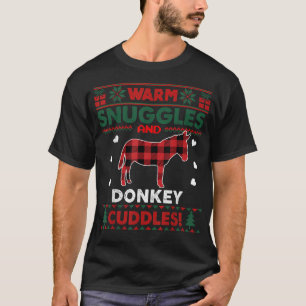 T-shirt Donkey Lover Noël Noël Noël Donkey Noël laid