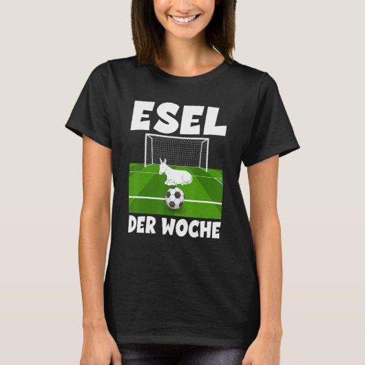 T-shirt Donkey of the Week Goalkeeper Player and Football (Devant)