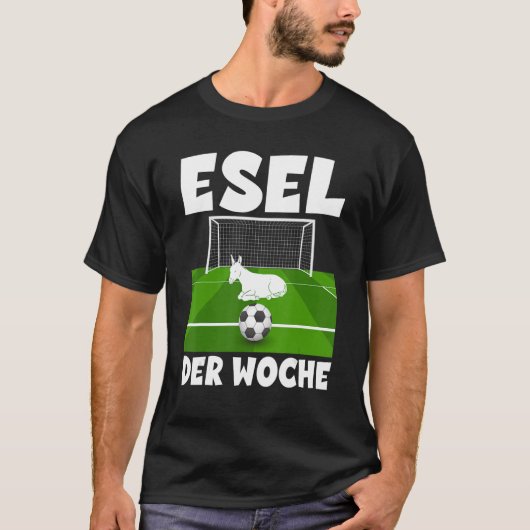 T-shirt Donkey of the Week Goalkeeper Player and Football (Devant)