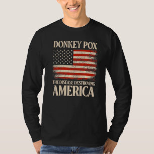 T-shirt Donkey Pox La Maladie Détruisant America Retro