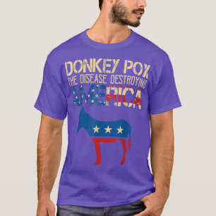 T-shirt Donkey Pox La Maladie Détruisant Américain Vintage