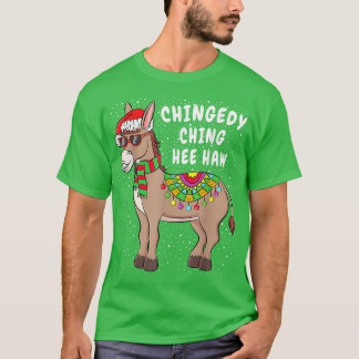 T-shirt Donkey Santa Hat Joyeux Noël Vibes de Noël Decemba