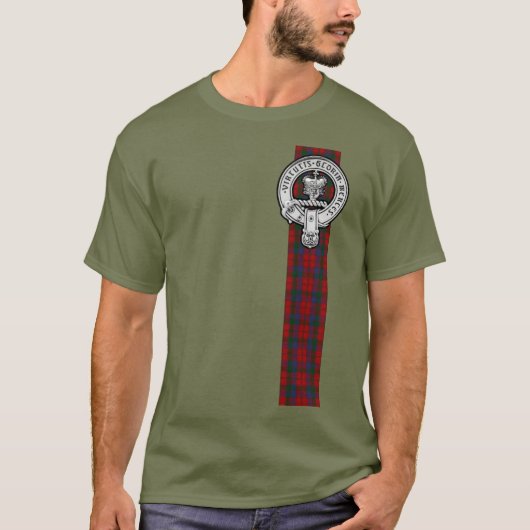 T-shirt Donnachaidh (Robertson) Red tartan Crest (Devant)