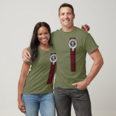 T-shirt Donnachaidh (Robertson) Red tartan Crest (Unisexe)