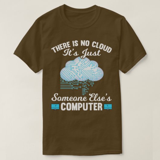 T-shirt Données Non Cloud Sur Un Ordinateur Autre (Design devant)