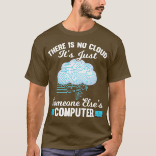 T-shirt Données Non Cloud Sur Un Ordinateur Autre