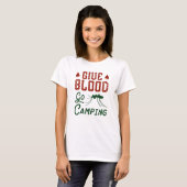 T-shirt Donner du sang, partir en camping (Devant entier)