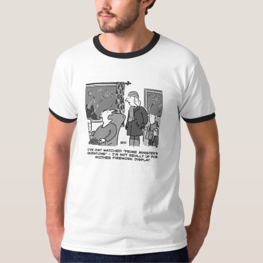 T-shirt Donner un feu d'artifice afficher une Mlle (Devant)