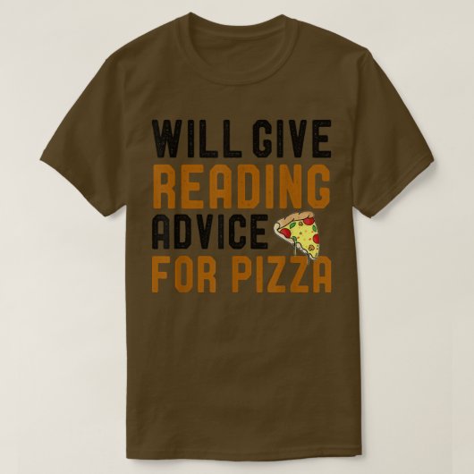 T-shirt Donnera Des Conseils De Lecture Pour Pizza Funny B (Design devant)
