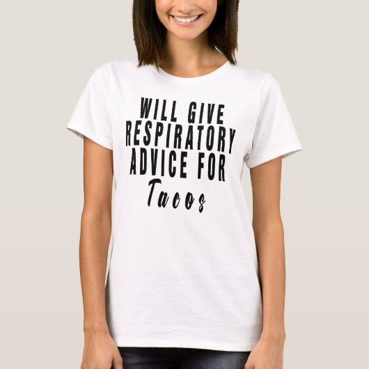 T-shirt Donnera Des Conseils Respiratoires Pour Tacos, res (Devant)