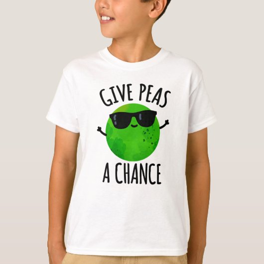 T-shirt Donnez Aux Pois Une Chance Un Peau De Pois Positif (Devant)