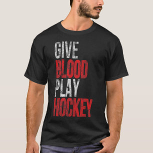 T-shirt Donnez du cœur et jouez au hockey sur glace - Conc