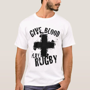 T-shirt Donnez le rugby de jeu de sang