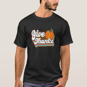 T-shirt Donnez Merci Retro Vintage Thanksgiving Vibes Pump