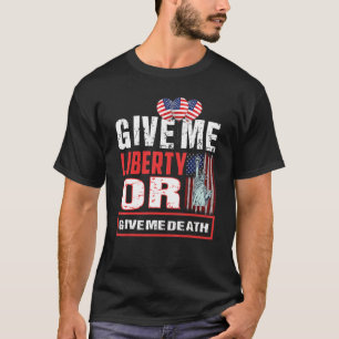 T-shirt Donnez-moi Liberty Funny Drapeau Américain Usa
