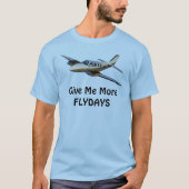 T-shirt Donnez-moi plus FLYDAY Beechcraft (Devant)