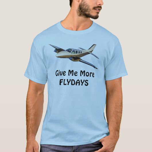 T-shirt Donnez-moi plus FLYDAY Beechcraft (Devant)